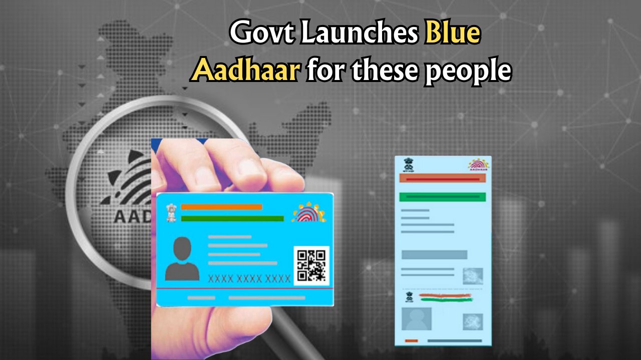 Blue Aadhaar Card